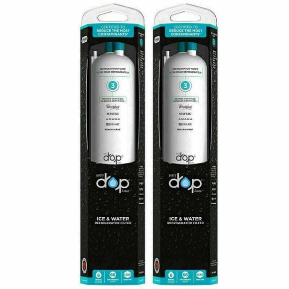 Everydrop by Whirlpool Ice Water Refrigerator Filter 3 EDR3RXD1, NEW (2 Pack) - Picture 1 of 5